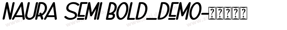 Naura Semi Bold_DEMO字体转换